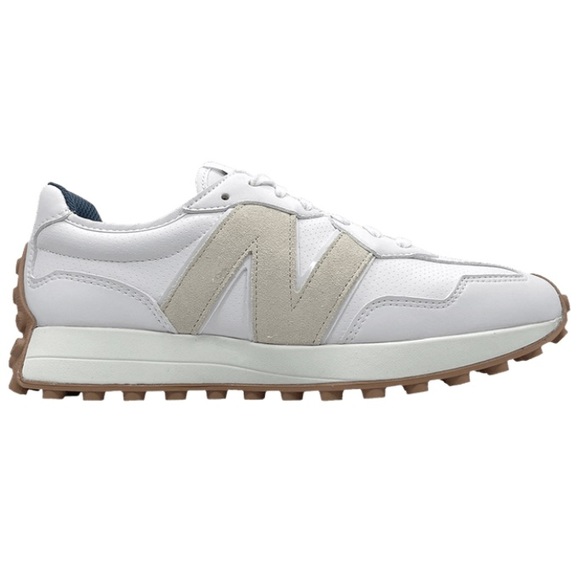 New Balance 327 Golf & Casual LEATHER Women's Sneakers Shoes White Tan 6-10 - Picture 9 of 16